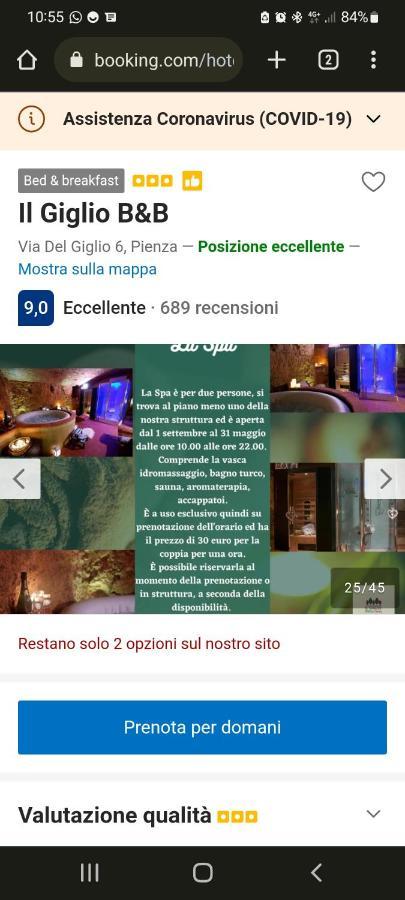 Il Giglio B&B П'єнца Екстер'єр фото